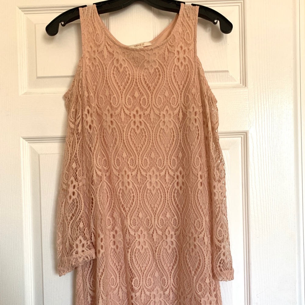 Forever 21 Coral Crochet dress